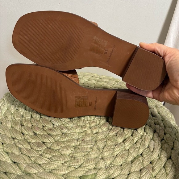 Madewell The Cassady Mule Tan Desert Camel Leather Slip On Low Heel Sandals NWOB - Picture 9 of 11